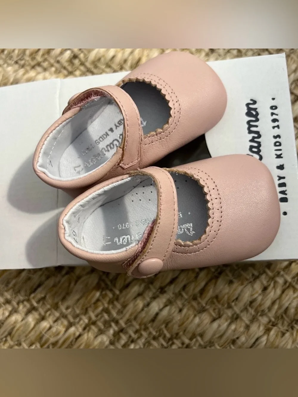 Baby Mary Jane Walker Shoes in Blush Pink